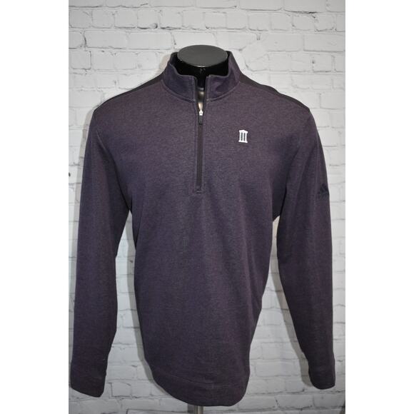 Adidas Golf Pullover Shirt 1/4 ZIP Men Size XL Performance Polyester Cotton - Picture 1 of 6